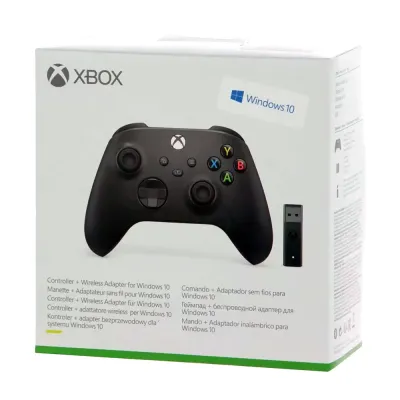 Геймпад (Джойстик) Microsoft Xbox One and Series S/X Controller (черный) + беспроводной адаптер PC