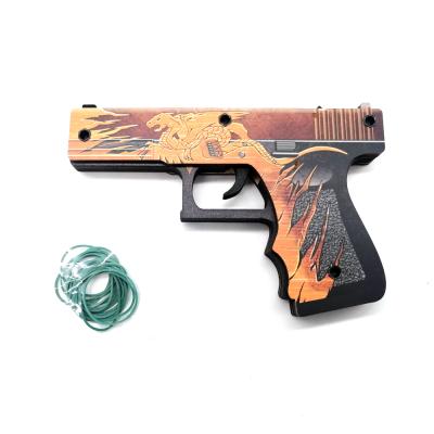 Деревянный пистолет Глок 18 Реликвия (резинкострел) Mod.2 EcoToys