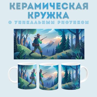 Кружка с принтом Охотник Amazingame
