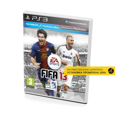 FIFA 13 (Обложка с Месси) (PS3, б/у, рус., множ.царап., устанавливается на 100%)
