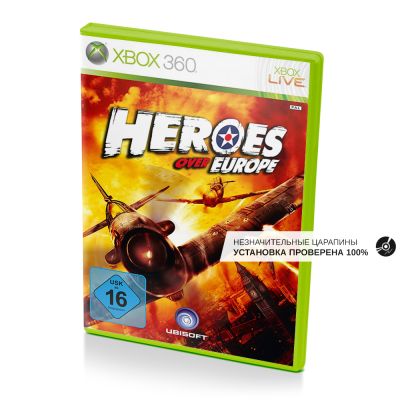 Heroes over Europe (Xbox 360, б/у, незнач.царап.,устанавливается на 100%)