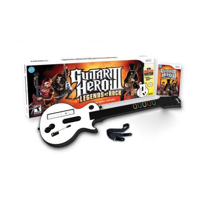 Guitar Hero III: Legends of Rock Guitar Bundle (Игра + Беспроводная гитара) (Wii, б/у) (регион PAL)