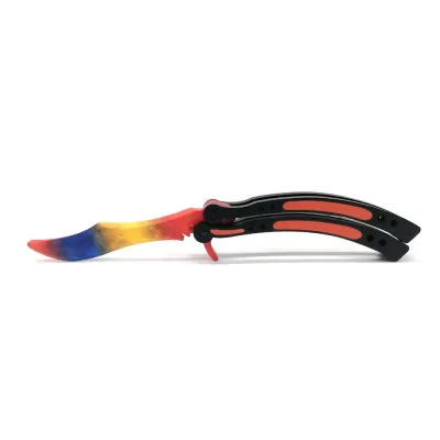 Деревянный нож Бабочка Мраморный Градиент Mod.1 PalisWood
