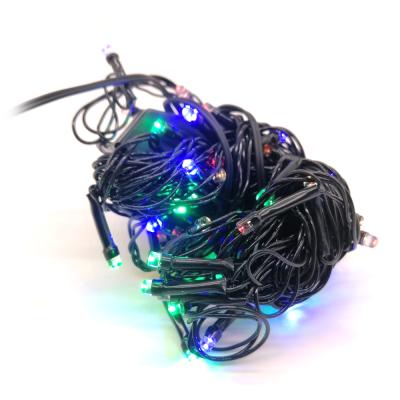 Гирлянда нить, 5 м, Led-50-220v, нить тёмная, 8 режимов, свечение мульти